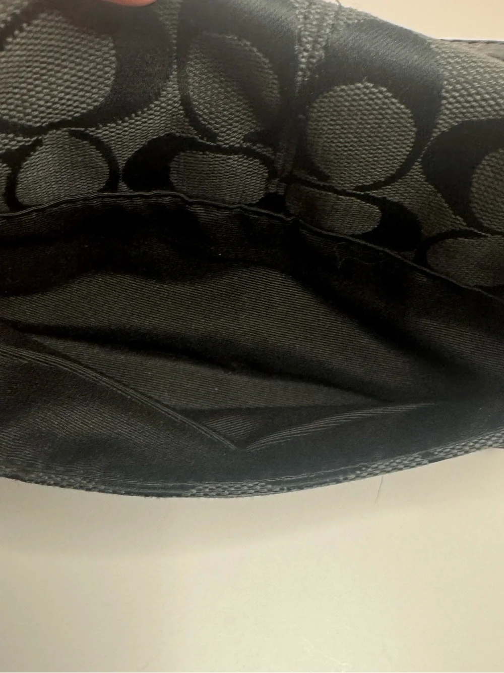 #305 Coach Signature Jacquard Large Flap Wallet Wristlet with Patent Leather - Picture 7 of 13